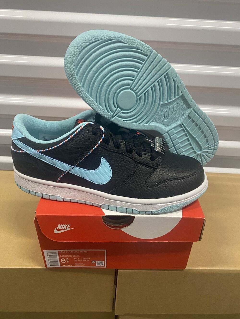 Nike Dunk Low We barber shop Black DN3351 001 Size 6.5y